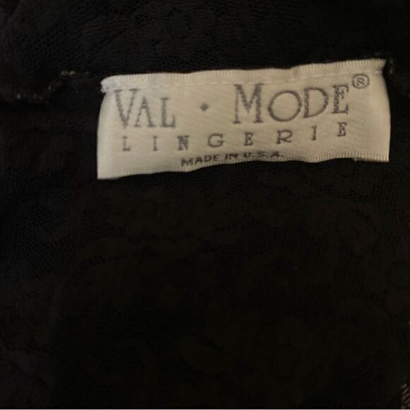 VAL MODE Black Lace Chemise Lingerie Vintage Size XL - Picture 4 of 5